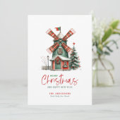 スモールタウンクリスマステーマデザイン カード (スタンド正面)