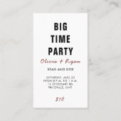 スモールタウンタグ&ドーチケット – カスタマイズ可能な色 名刺 (裏面)