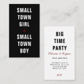 スモールタウンタグ&ドーチケット – カスタマイズ可能な色 名刺 (正面/裏面)