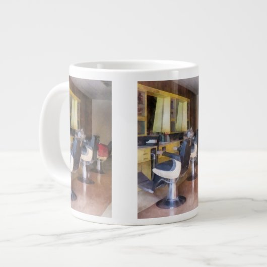 スモールタウン理容師ショップ ジャンボコーヒーマグカップ (正面左)