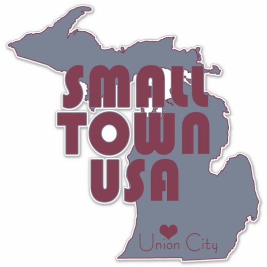 スモールタウンUSA |ミシガン州ユニオン・シティ |大 シール (正面)