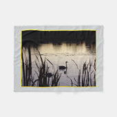 スモールトランピータースワンスアットデュスクフリースブランケット フリースブランケット (正面(横))