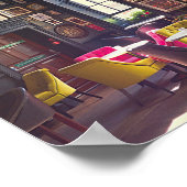 スモールトークカフェコーヒーショップ写真 ポスター (角)