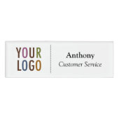 スモールネームバッジマグネットカスタムロゴ従業員スタッフ 名札 (正面)