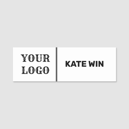 スモールネームバッジマグネットビジネスロゴ従業員スタッフ 名札 (正面)