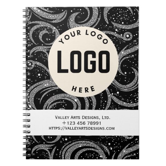 スモールノーパーソナライズされたトカスタムノートブックのビジネスロゴ ノートブック (正面)