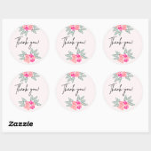 スモールバラサンキューステッカー ラウンドシール (シート)