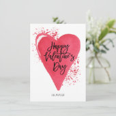 スモールバレパーソナライズされたンタインカード赤いハート シーズンカード (スタンド正面)