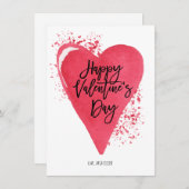 スモールバレパーソナライズされたンタインカード赤いハート シーズンカード (正面/裏面)