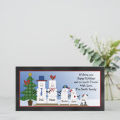 スモールパーソナライズされたファミリークリスマスカードS'mores シーズンカード (スタンド正面)