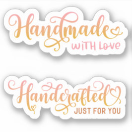 スモールビジネスかわいいピンクありがとうステッカー シール