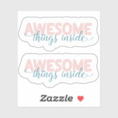 スモールビジネスかわいいピンクありがとうステッカー シール (シート)