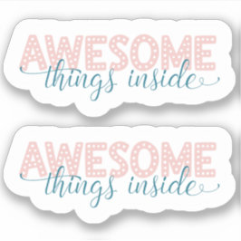 スモールビジネスかわいいピンクありがとうステッカー シール