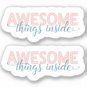 スモールビジネスかわいいピンクありがとうステッカー シール