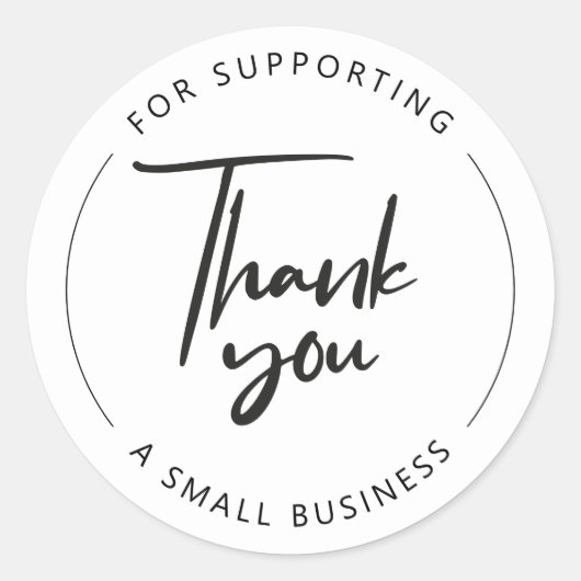 スモールビジネスのお客様に感謝エレガント» ラウンドシール (正面)