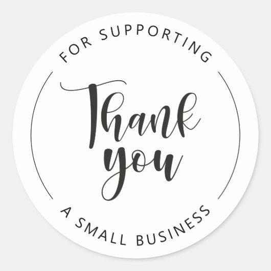 スモールビジネスのお客様に感謝エレガント» ラウンドシール (正面)
