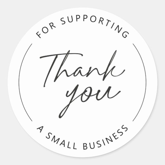 スモールビジネスのお客様に感謝エレガント» ラウンドシール (正面)