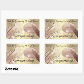 スモールビジネスのお客様に感謝メイクアップリップ金ゴールド 長方形シール (シート)