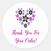 スモールビジネスのお客様のご注文に感謝 ラウンドシール (正面)