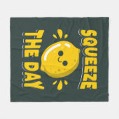 スモールビジネスのオーナーのモチベーションを絞る フリースブランケット (正面(横))