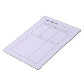 スモールビジネスのオーナーの毎日のプランナー ノートパッド (アングル)