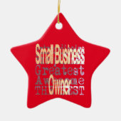 スモールビジネスのオーナーの超常者 セラミックオーナメント (正面)