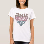 スモールビジネスのオーナーレトロGroovy Tシャツ (正面)