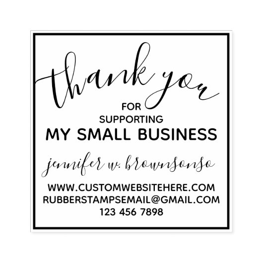 スモールビジネスのサポートに感謝シンプルする ラバースタンプ (インプリント)