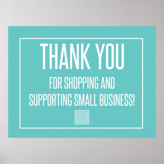 スモールビジネスのショッピングとサポートに感謝 ポスター (正面)