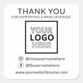 スモールビジネスのロゴをサポートしてくれてありがとう スクエアシール