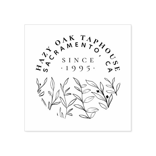 スモールビジネスのロゴ |可愛葉い文字&上品 ラバースタンプ (インプリント)