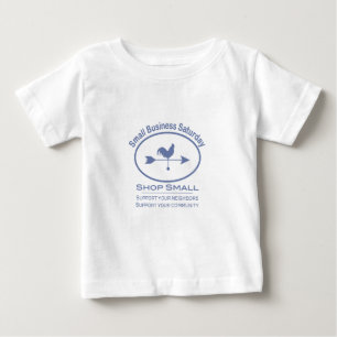 スモールビジネスの土曜日の天気予報 ベビーTシャツ
