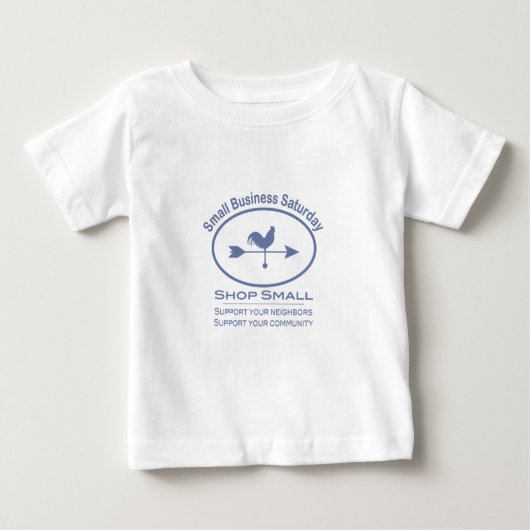 スモールビジネスの土曜日の天気予報 ベビーTシャツ (正面)