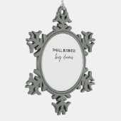 スモールビジネスの大きな夢 スノーフレークピューターオーナメント (左)