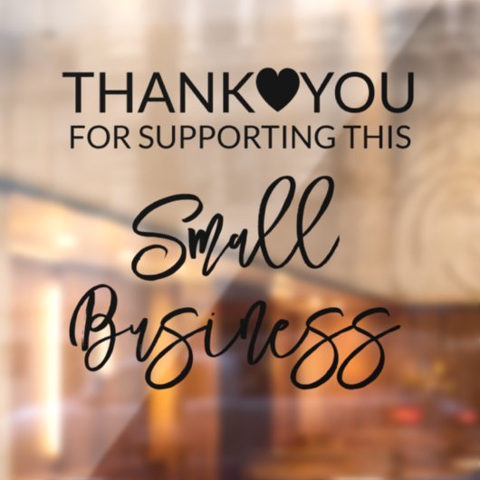 スモールビジネスの広場をサポートしてくれてありがとう ウィンドウサイン (シート2)