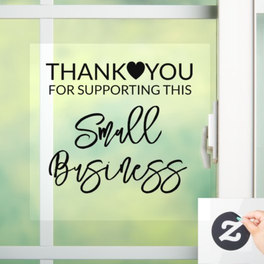 スモールビジネスの広場をサポートしてくれてありがとう ウィンドウサイン (ホーム)