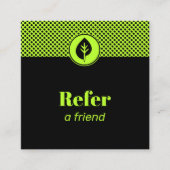 スモールビジネスの起業家が友人を参照 スクエア名刺 (正面)