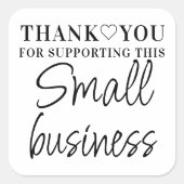 スモールビジネスをサポートしてくれてありがとう スクエアシール (正面)