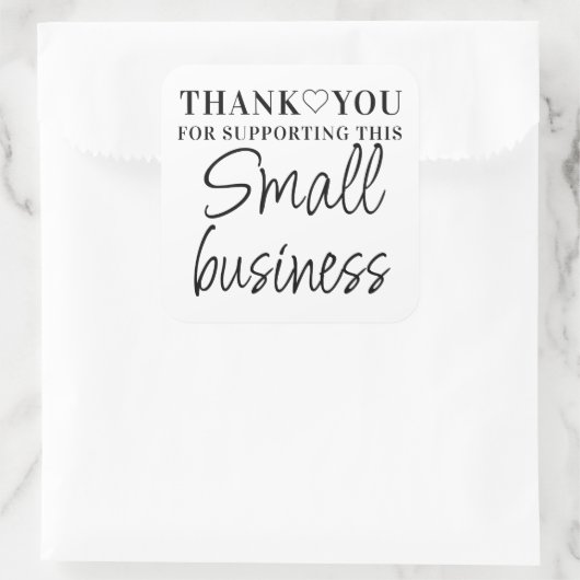 スモールビジネスをサポートしてくれてありがとう スクエアシール (バッグ)
