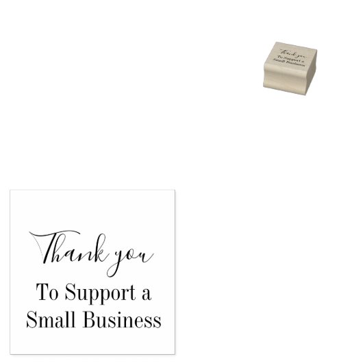 スモールビジネスをサポートしてくれてありがとう ラバースタンプ (押印)