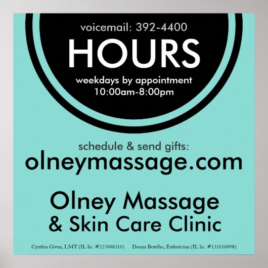 スモールビジネスアワーサイン ポスター (正面)