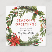 スモールビジネスクリスマスフェスティバルリース スクエア名刺 (正面)