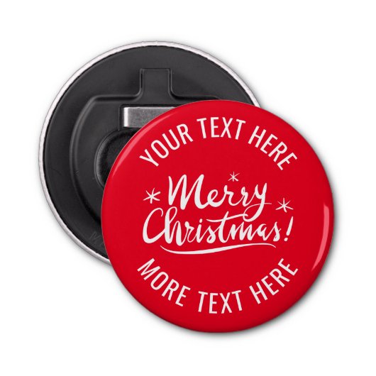 スモールビジネスクリスマスプレゼント用磁気ビール 栓抜き (正面)