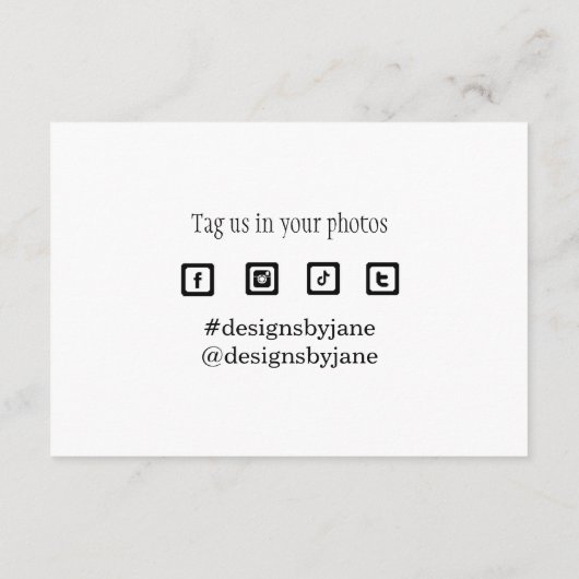 スモールビジネスクーポンありがとうお挿入カード エンクロージャーカード (裏面)