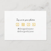 スモールビジネスクーポンサンキュー金ゴールド挿入カード エンクロージャーカード (裏面)