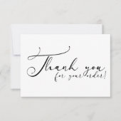 スモールビジネスクーポンシンプル白黒ありがとうございました サンキューカード (正面)