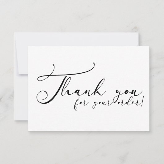 スモールビジネスクーポンシンプル白黒ありがとうございました サンキューカード (正面)