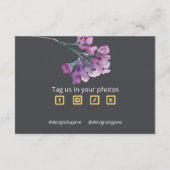 スモールビジネスクーポンダスティピンクフローラありがとう エンクロージャーカード (裏面)