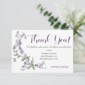 スモールビジネスクーポンパープルありがとう挿入カード エンクロージャーカード (スタンド正面)