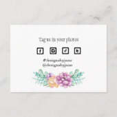 スモールビジネスクーポンピンクありがとうカードを挿入 エンクロージャーカード (裏面)